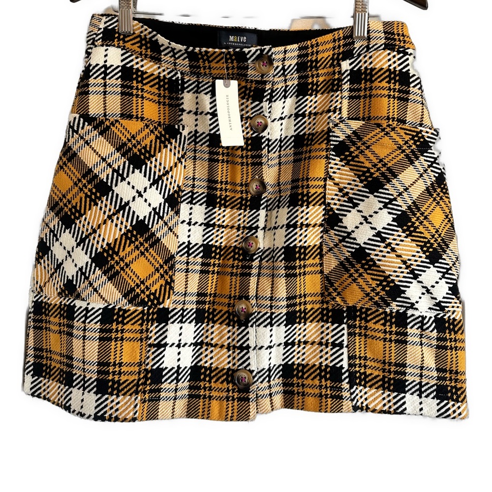 Plaid skirt with pockets